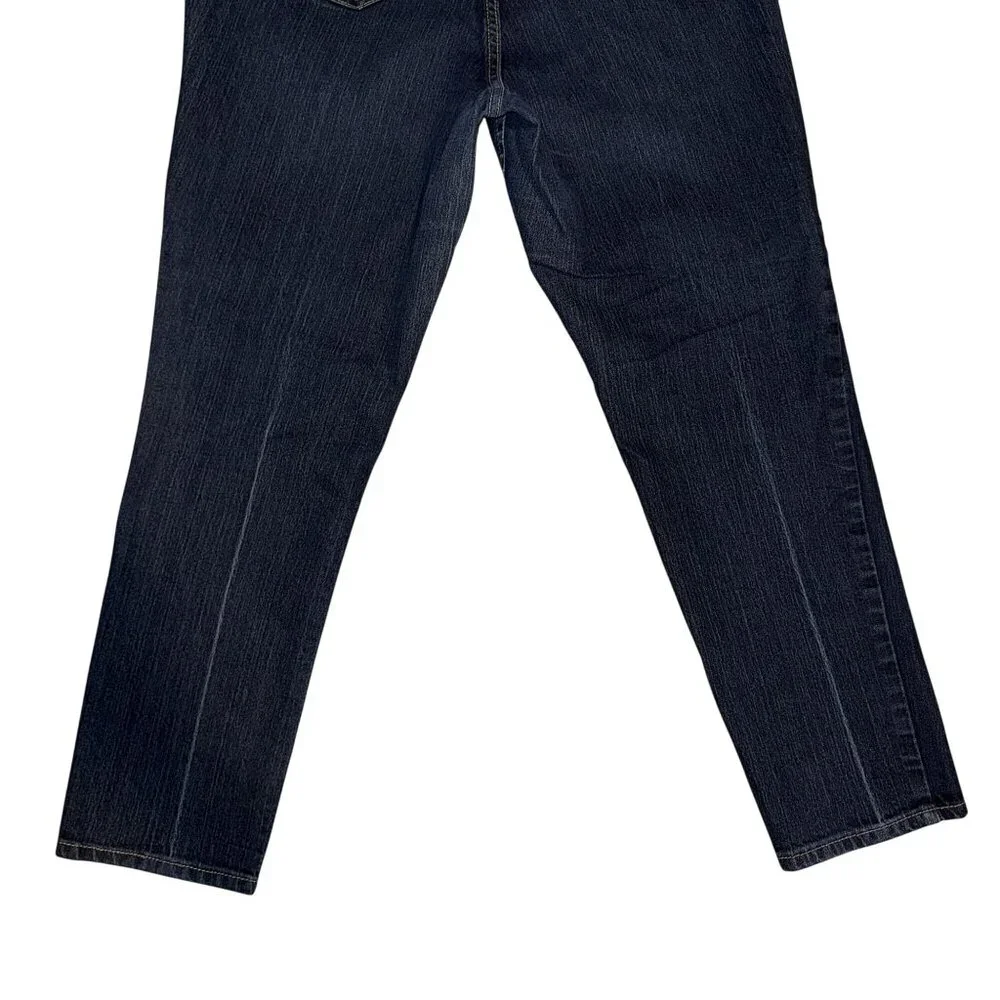Torrid Plus Size Bootcut Jeans Womens 16 28 Blue Denim Stretch Dark Wash Pockets - Picture 7 of 8